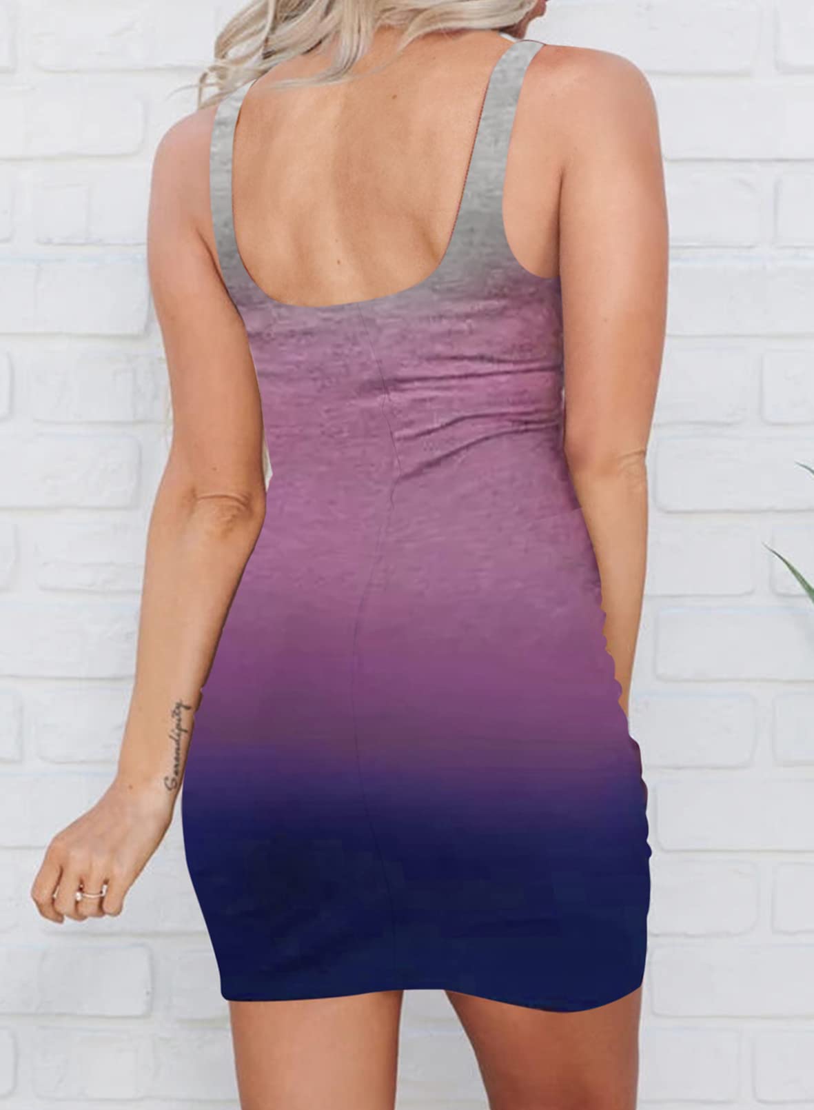 Acelitt Summer Dresses for Women 2025 Cut Out Twist Front Ruched Wrap Bodycon Sleeveless Party Club Mini Dress Beach Sundress