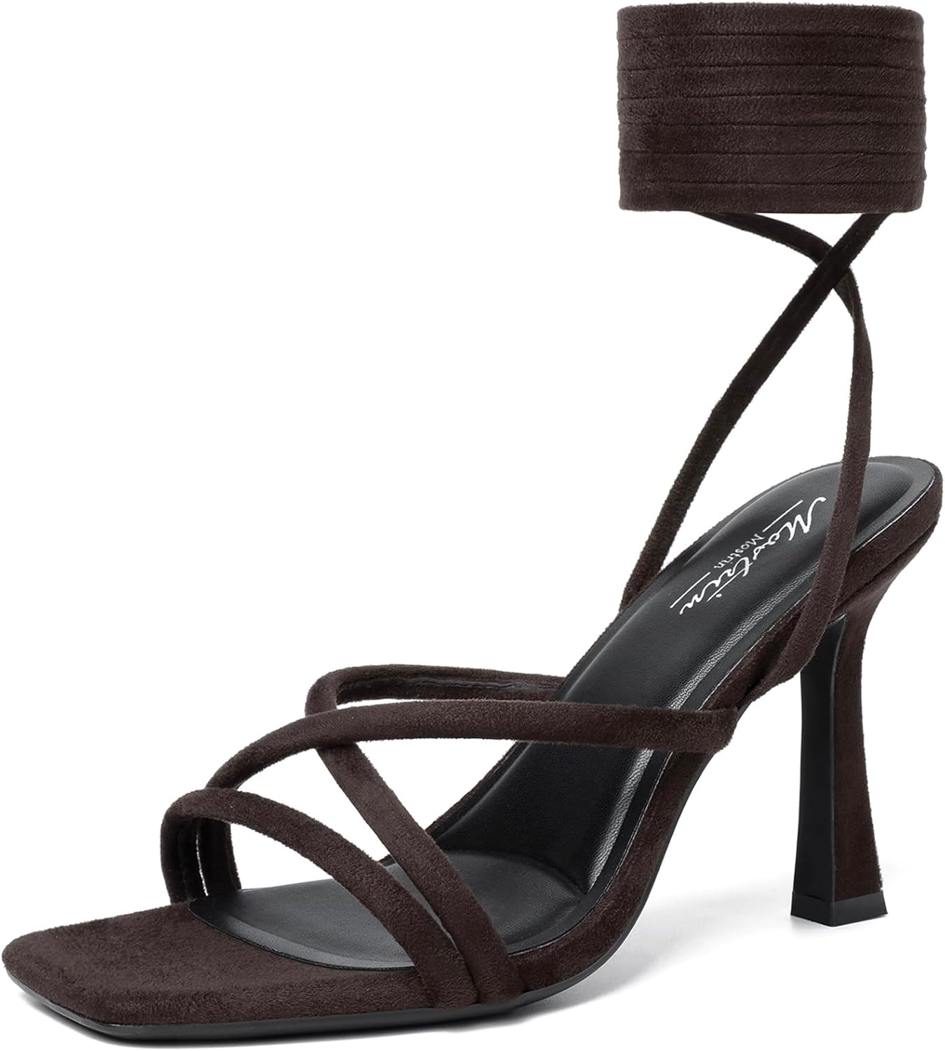 Mostrin Womens Sandals Strappy Heels for Women Lace Up Heels Tie Up High Heeled Sandals for Prom, Party, Wedding, Daily Wear