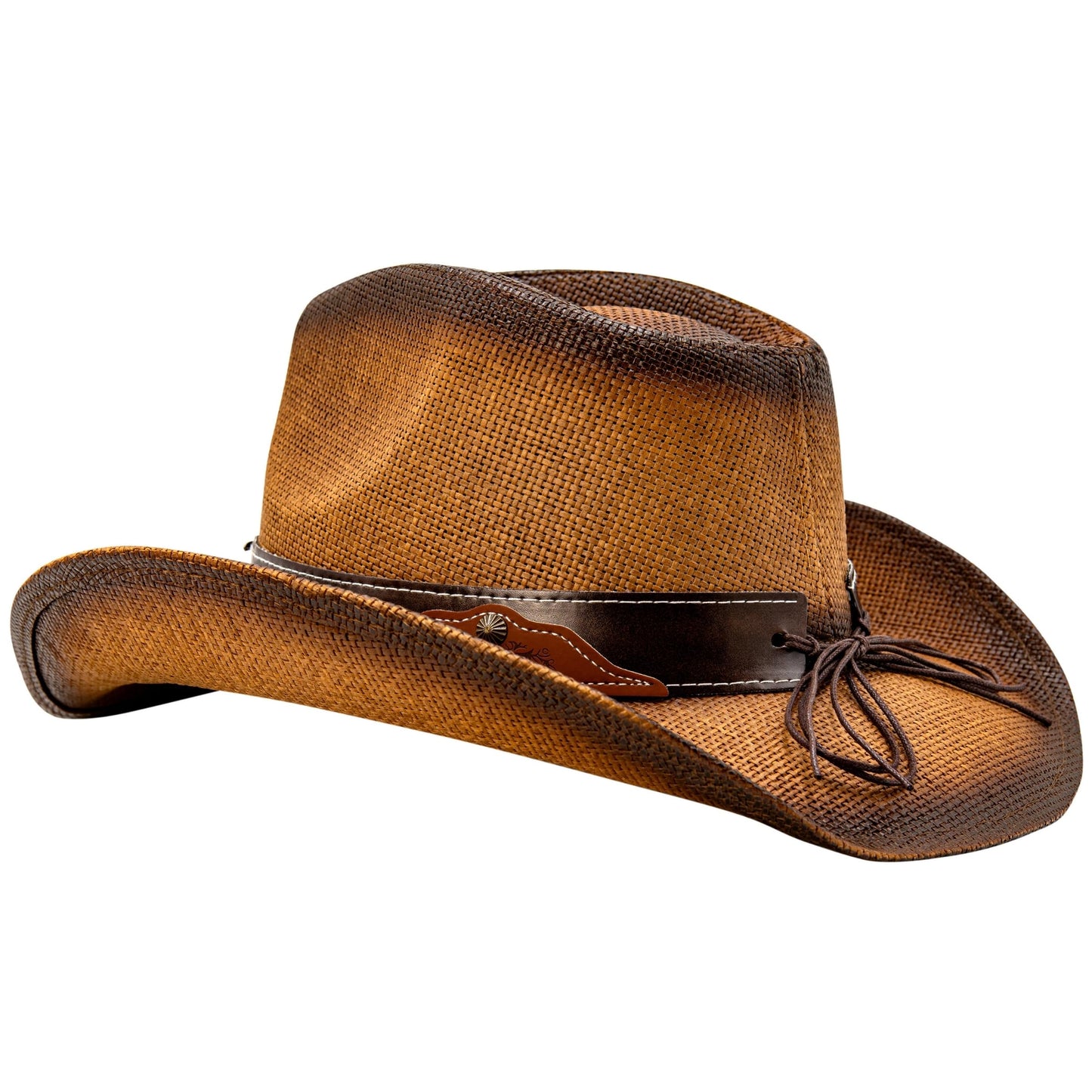 grinderPUNCH Western Outback Cowboy Hat Men's Women's Style Classic Straw Western Cowgirl Hat