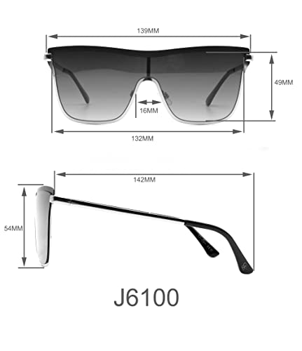 Jessica Simpson Womens J5686 Oversized Square Sunglasses With Uv400 Protection.