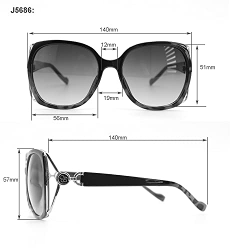 Jessica Simpson Womens J5686 Oversized Square Sunglasses With Uv400 Protection.