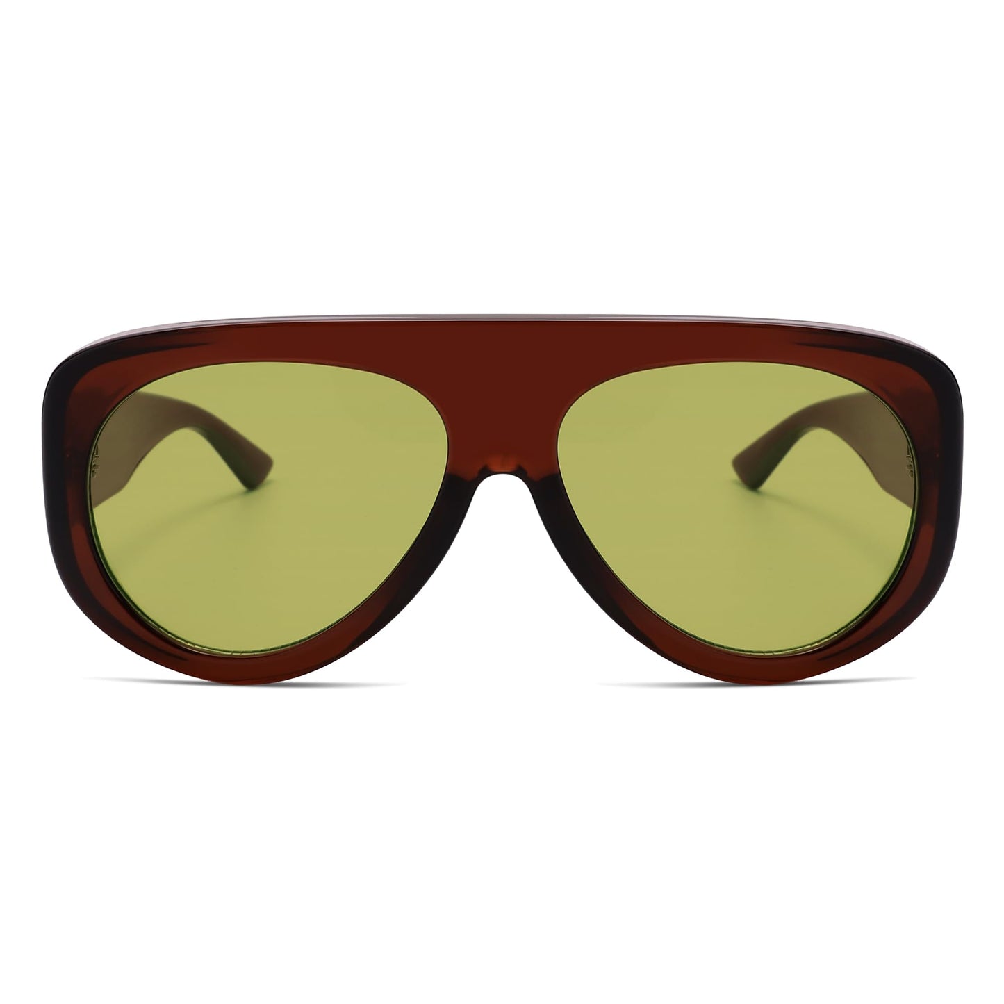Trendy Aviator Sunglasses Womens Mens Retro 90s Rectangle Wrap Shades Oversized Style AR82372