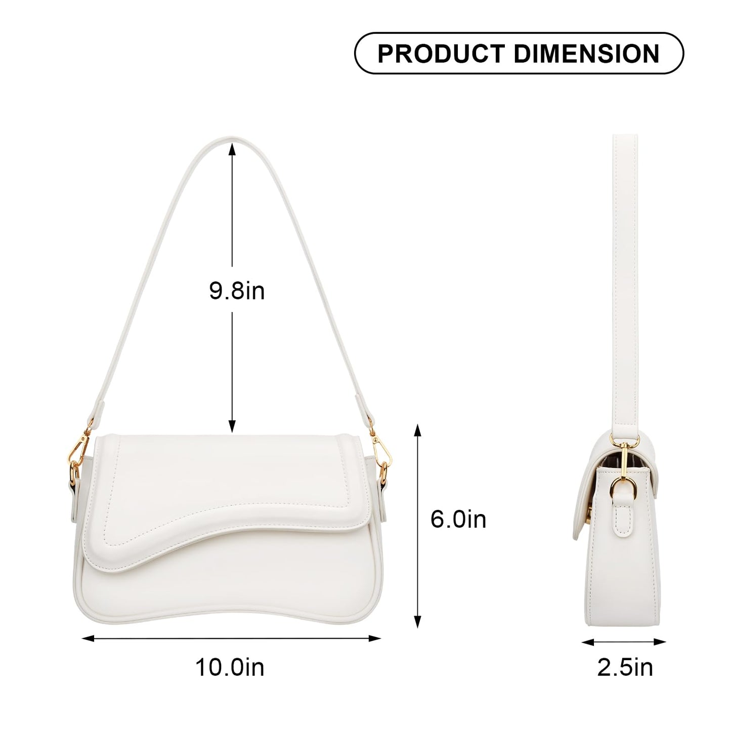 KKXIU Shoulder Bag for Women Small Clutch Purses Cute Hobo Handbag Trendy Underarm Bag