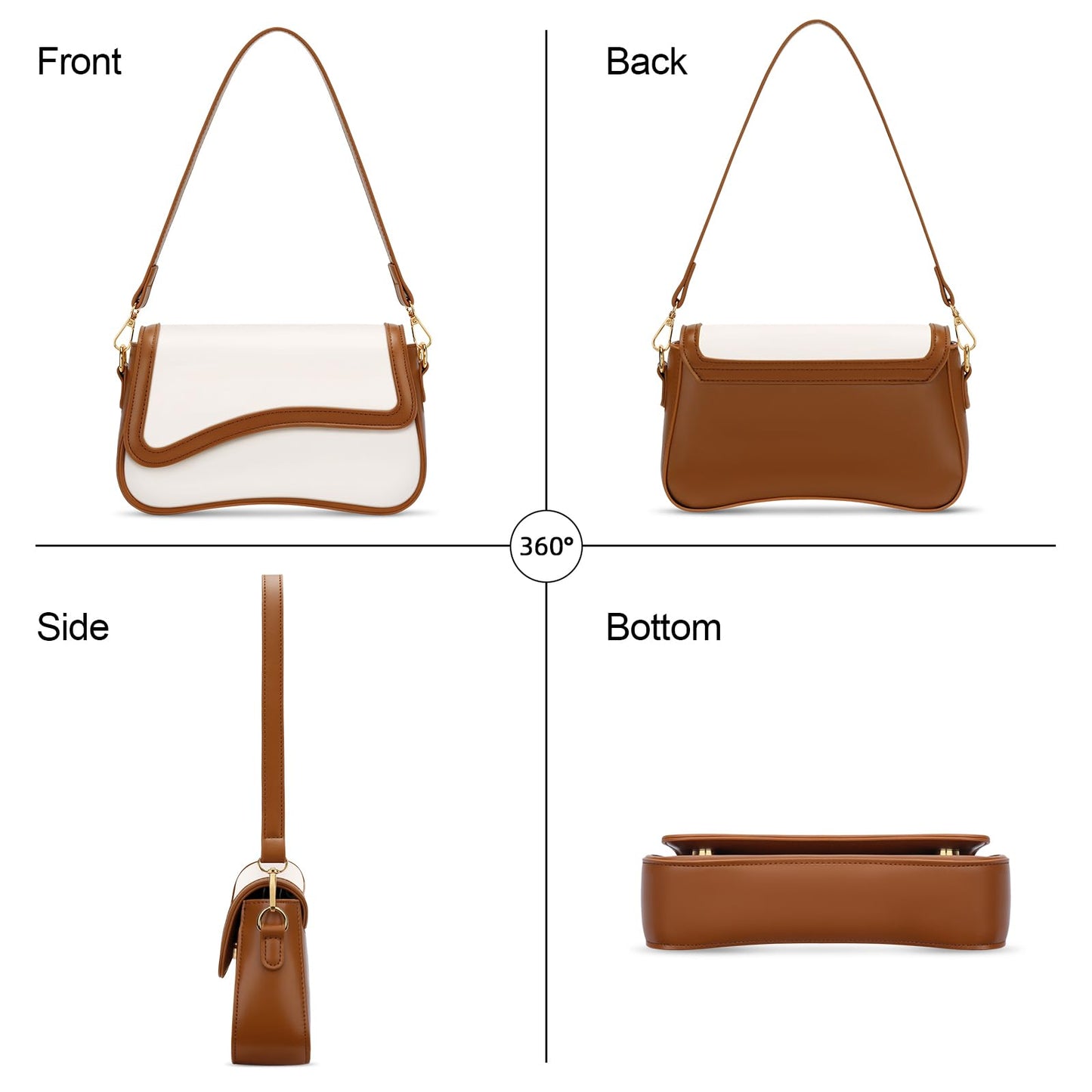 KKXIU Shoulder Bag for Women Small Clutch Purses Cute Hobo Handbag Trendy Underarm Bag