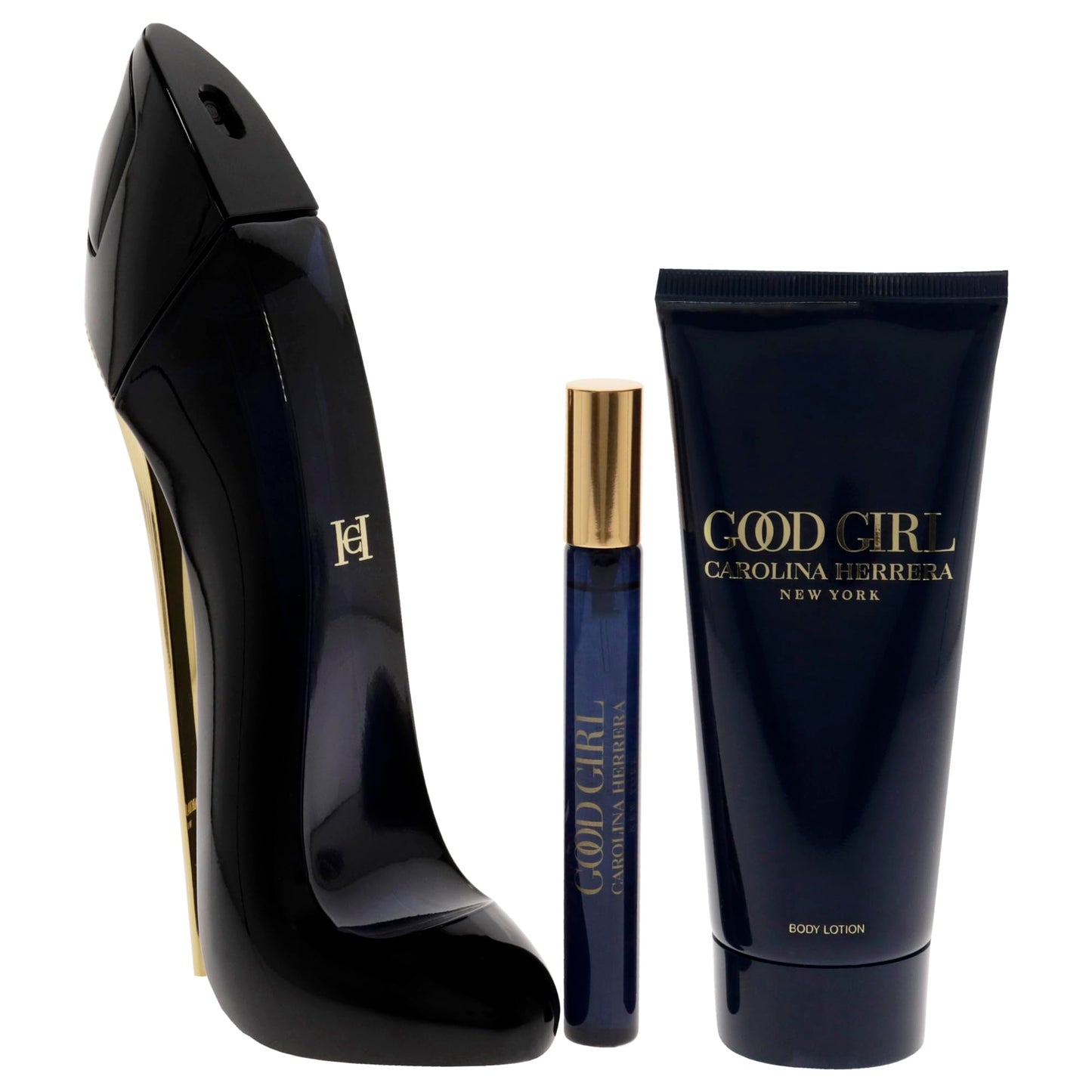 Carolina Herrera Good Girl 3 Pieces Gift Set for Women (2.7 Ounce Eau de Parfum Spray + 3.4 Ounce Body Lotion + 0.3 Eau de Parfum Mini Spray)