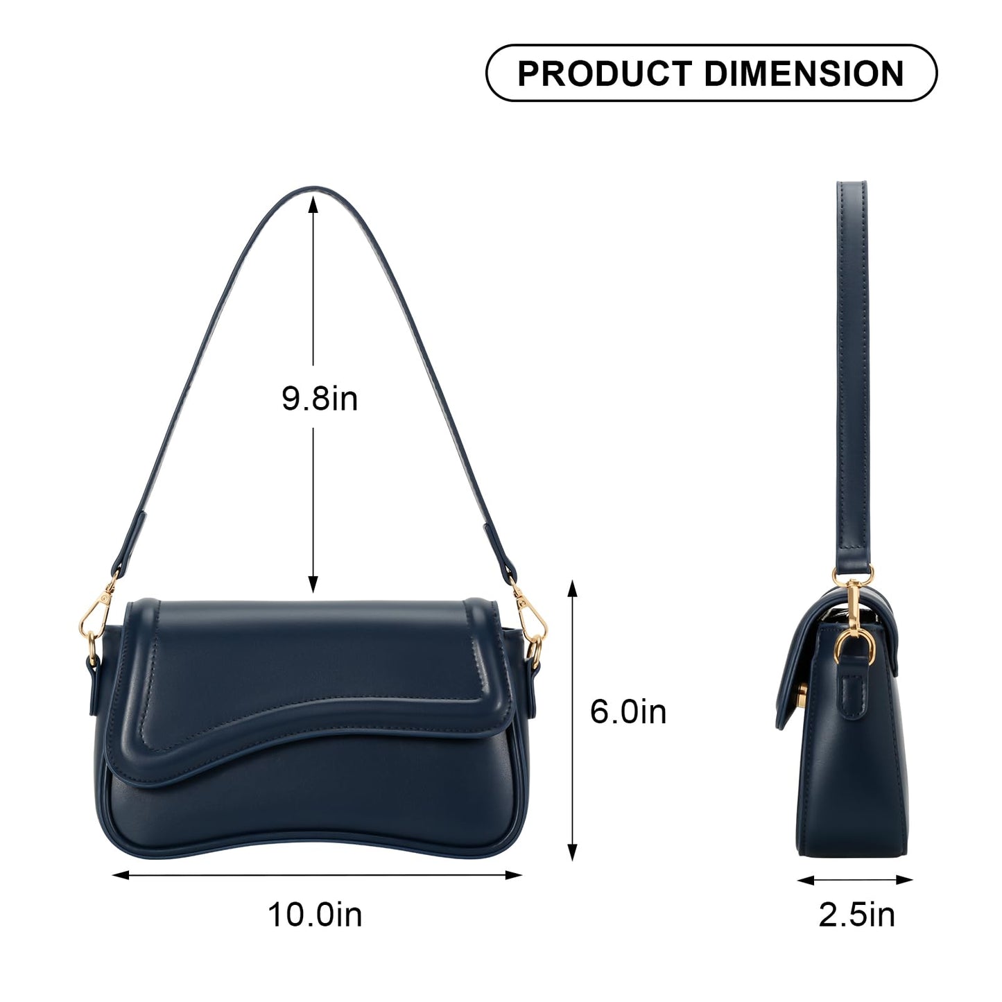 KKXIU Shoulder Bag for Women Small Clutch Purses Cute Hobo Handbag Trendy Underarm Bag