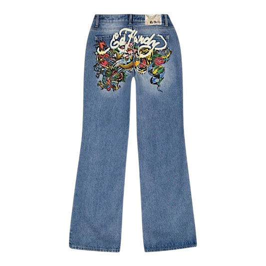 ED HARDY Women’s Baggy Jeans WEHD8100-3