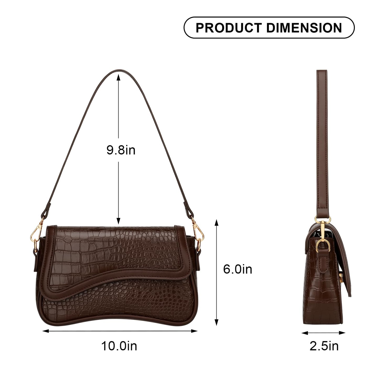KKXIU Shoulder Bag for Women Small Clutch Purses Cute Hobo Handbag Trendy Underarm Bag