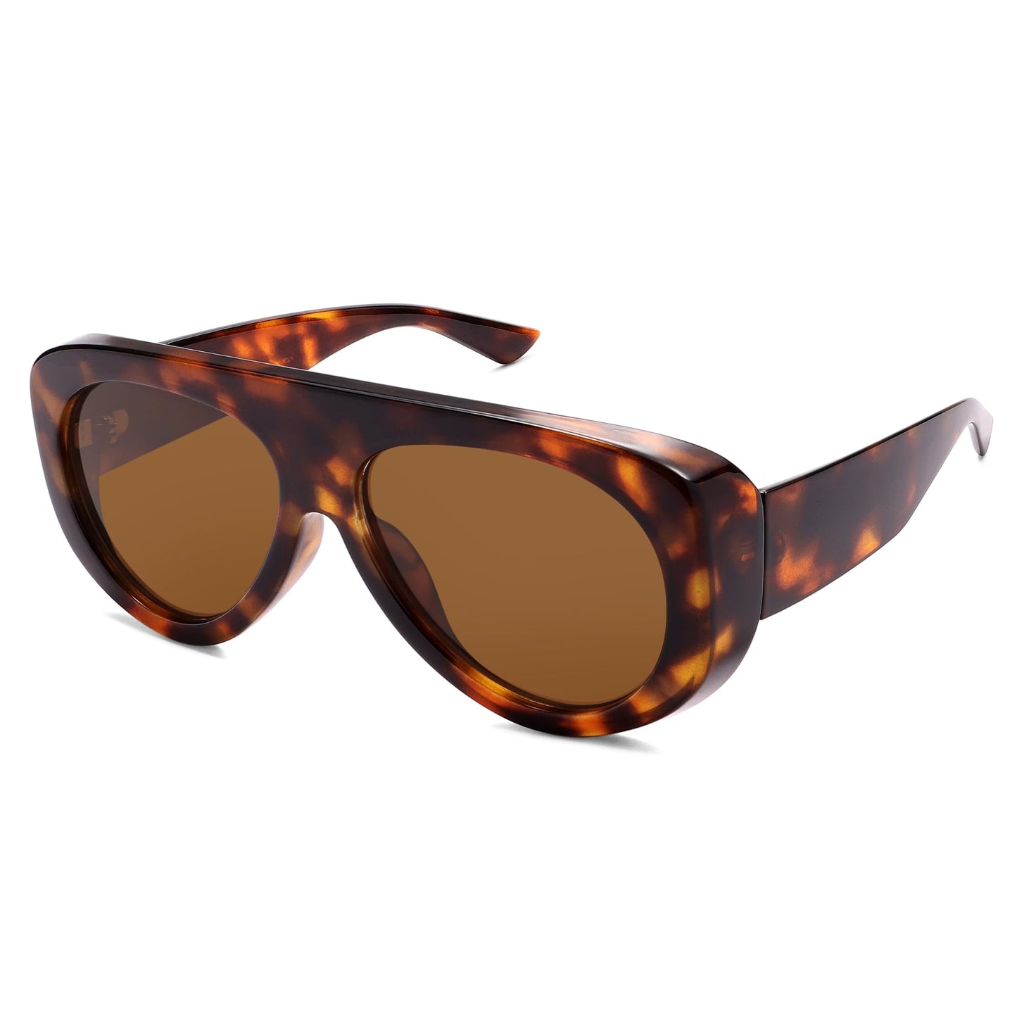 Trendy Aviator Sunglasses Womens Mens Retro 90s Rectangle Wrap Shades Oversized Style AR82372
