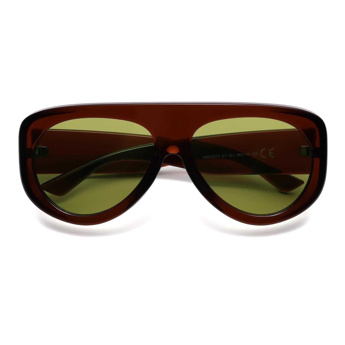 Trendy Aviator Sunglasses Womens Mens Retro 90s Rectangle Wrap Shades Oversized Style AR82372