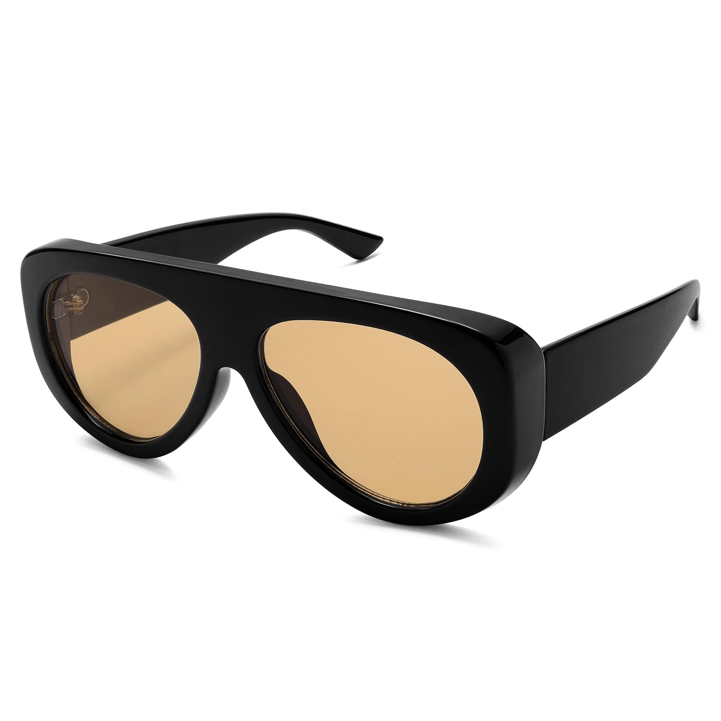Trendy Aviator Sunglasses Womens Mens Retro 90s Rectangle Wrap Shades Oversized Style AR82372