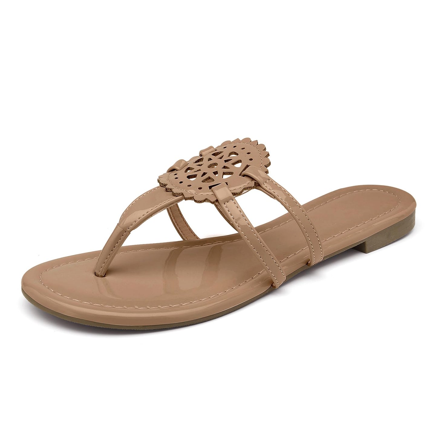 katliu Women's Flat Sandals Flip Flop Sandals Comfortable Dressy Thong Sandals
