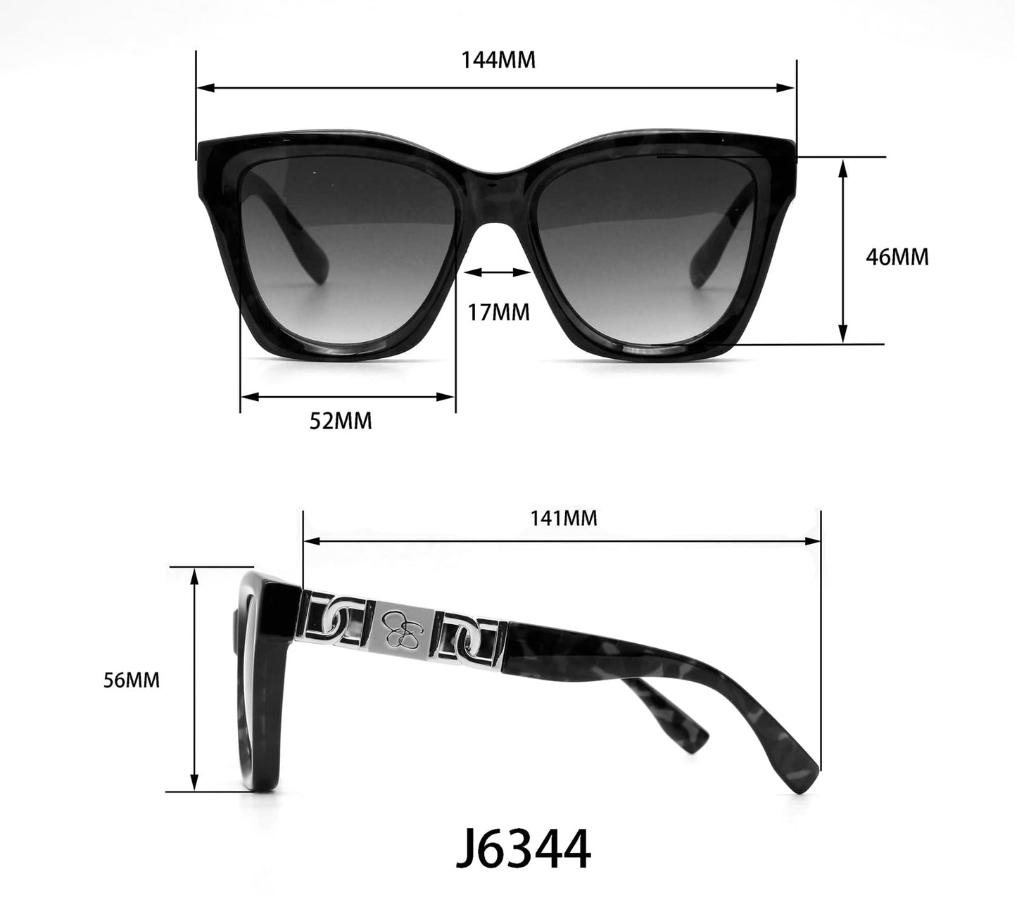 Jessica Simpson Women's Eye Catching Rectangular Sunglasses
