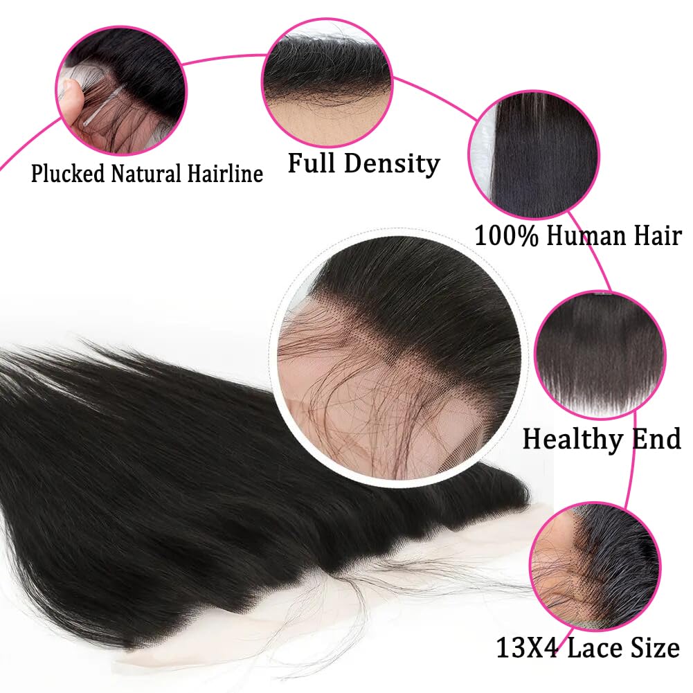 Straight Bundles Human Hair 12 14 16 Inch 100% Unprocessed Brazilian Virgin Hair Straight Weave Bundle Human Hair Bundles Real Natural Black Human Hair Extensions