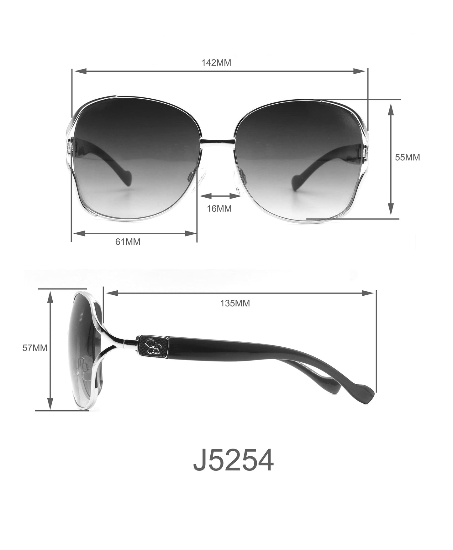 Jessica Simpson Womens J5686 Oversized Square Sunglasses With Uv400 Protection.