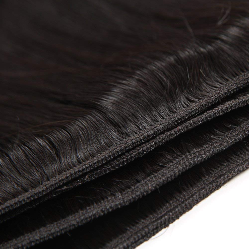 WOWQUEEN 10A Brazilian Straight Human Hair Bundles 18 20 22 Inch 100% Unprocessed Virgin Straight Weave 3 Bundles Deals Human Hair
