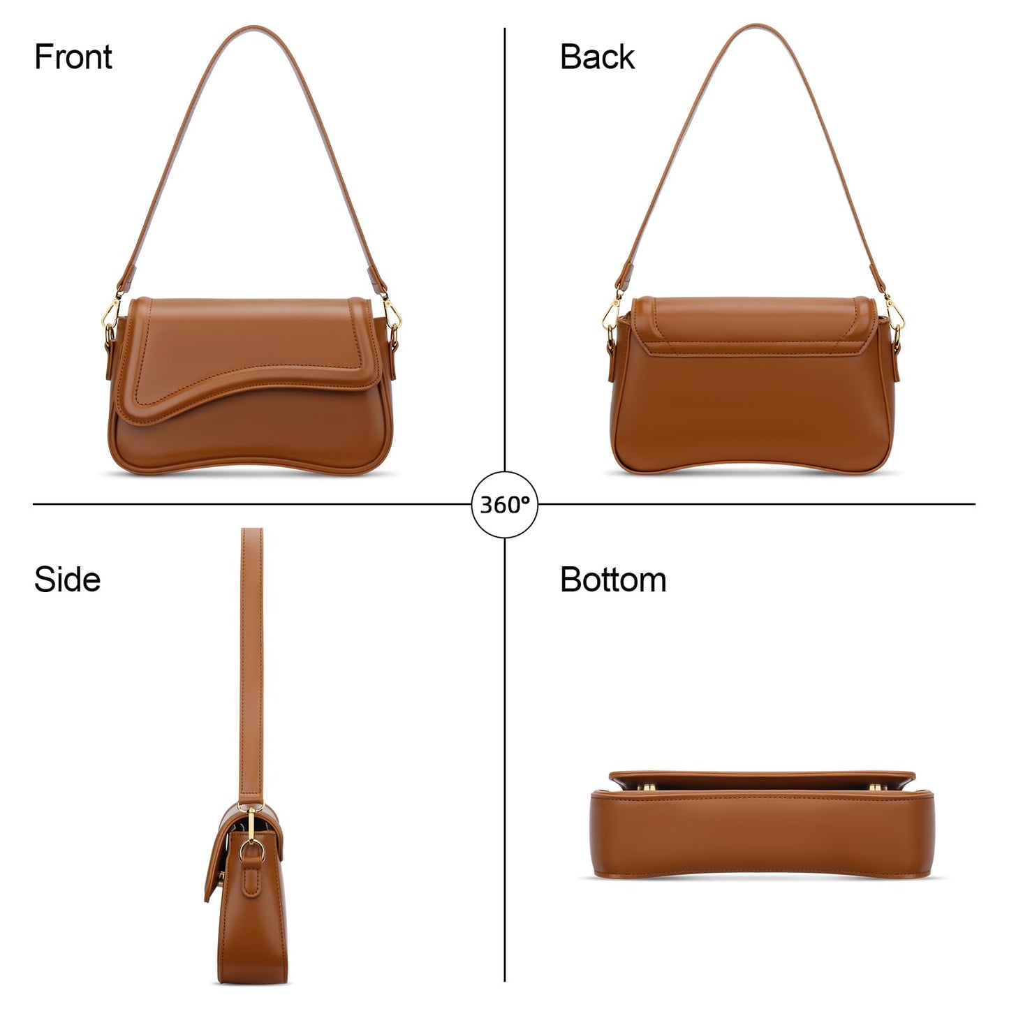KKXIU Shoulder Bag for Women Small Clutch Purses Cute Hobo Handbag Trendy Underarm Bag
