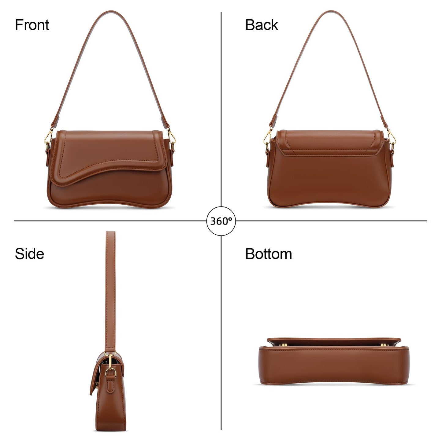 KKXIU Shoulder Bag for Women Small Clutch Purses Cute Hobo Handbag Trendy Underarm Bag