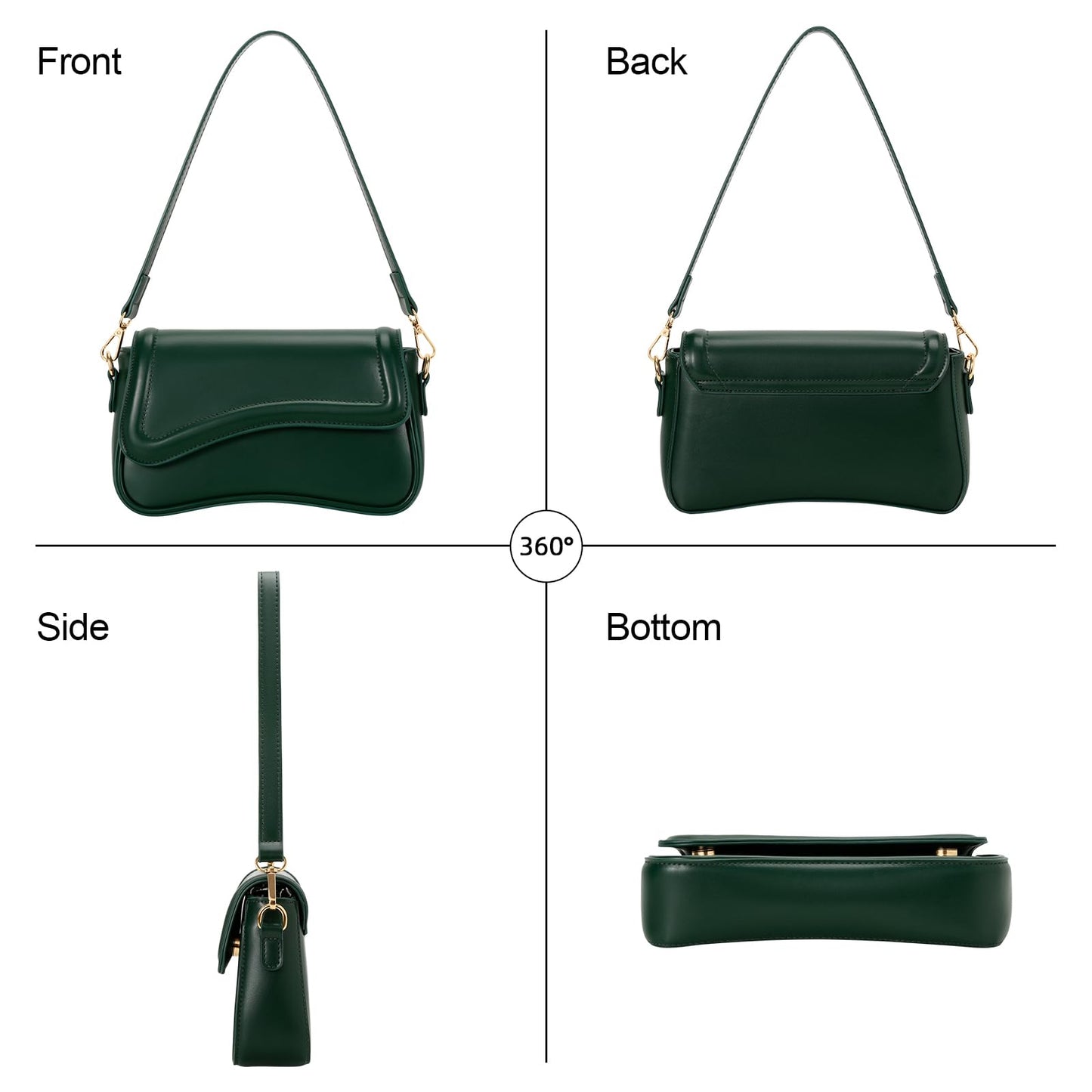 KKXIU Shoulder Bag for Women Small Clutch Purses Cute Hobo Handbag Trendy Underarm Bag