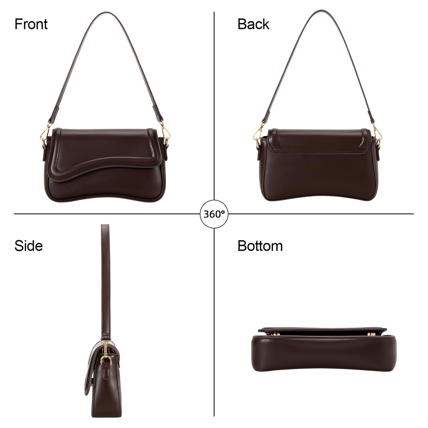 KKXIU Shoulder Bag for Women Small Clutch Purses Cute Hobo Handbag Trendy Underarm Bag