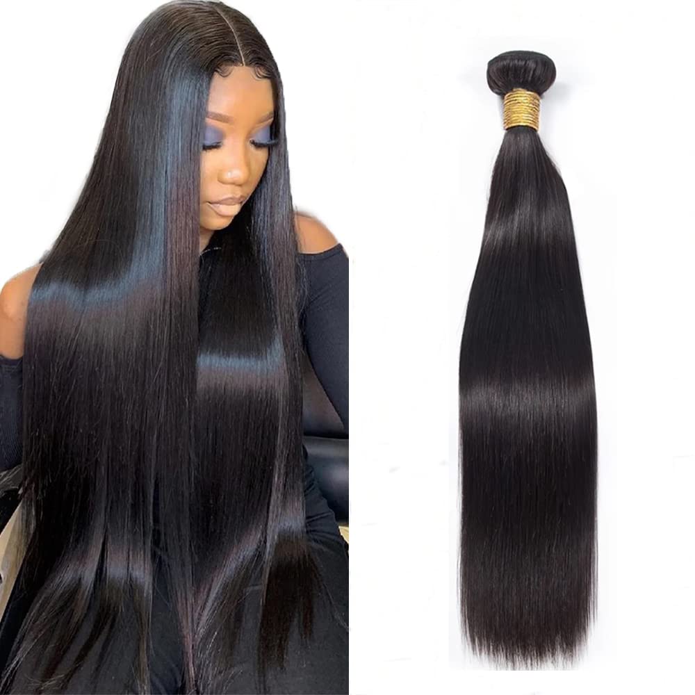 WOWQUEEN 10A Brazilian Straight Human Hair Bundles 18 20 22 Inch 100% Unprocessed Virgin Straight Weave 3 Bundles Deals Human Hair
