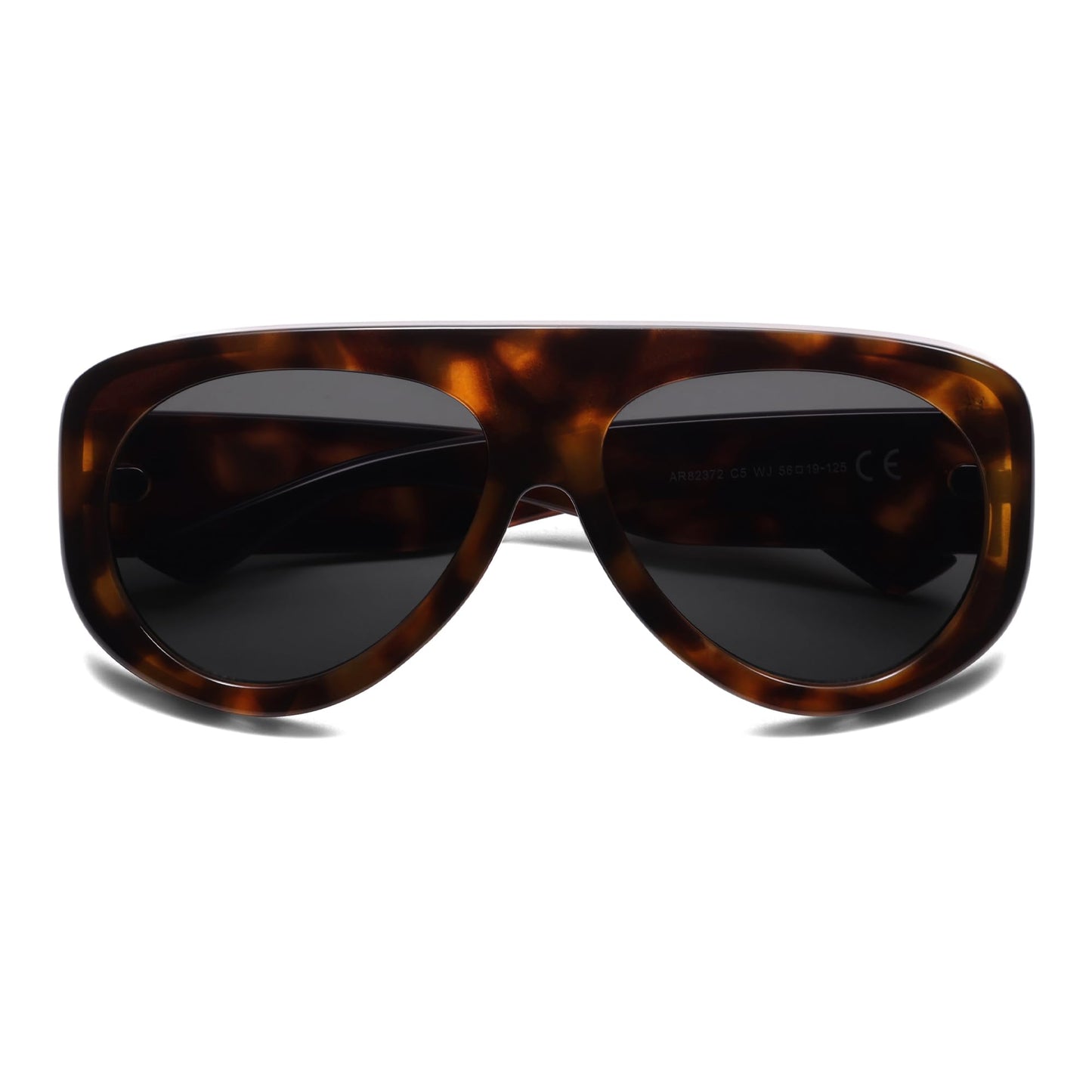 Trendy Aviator Sunglasses Womens Mens Retro 90s Rectangle Wrap Shades Oversized Style AR82372