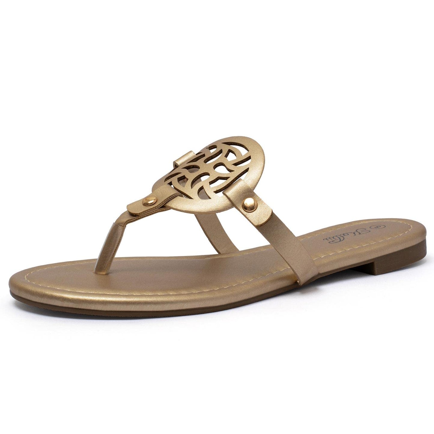 katliu Women's Flat Sandals Flip Flop Sandals Comfortable Dressy Thong Sandals