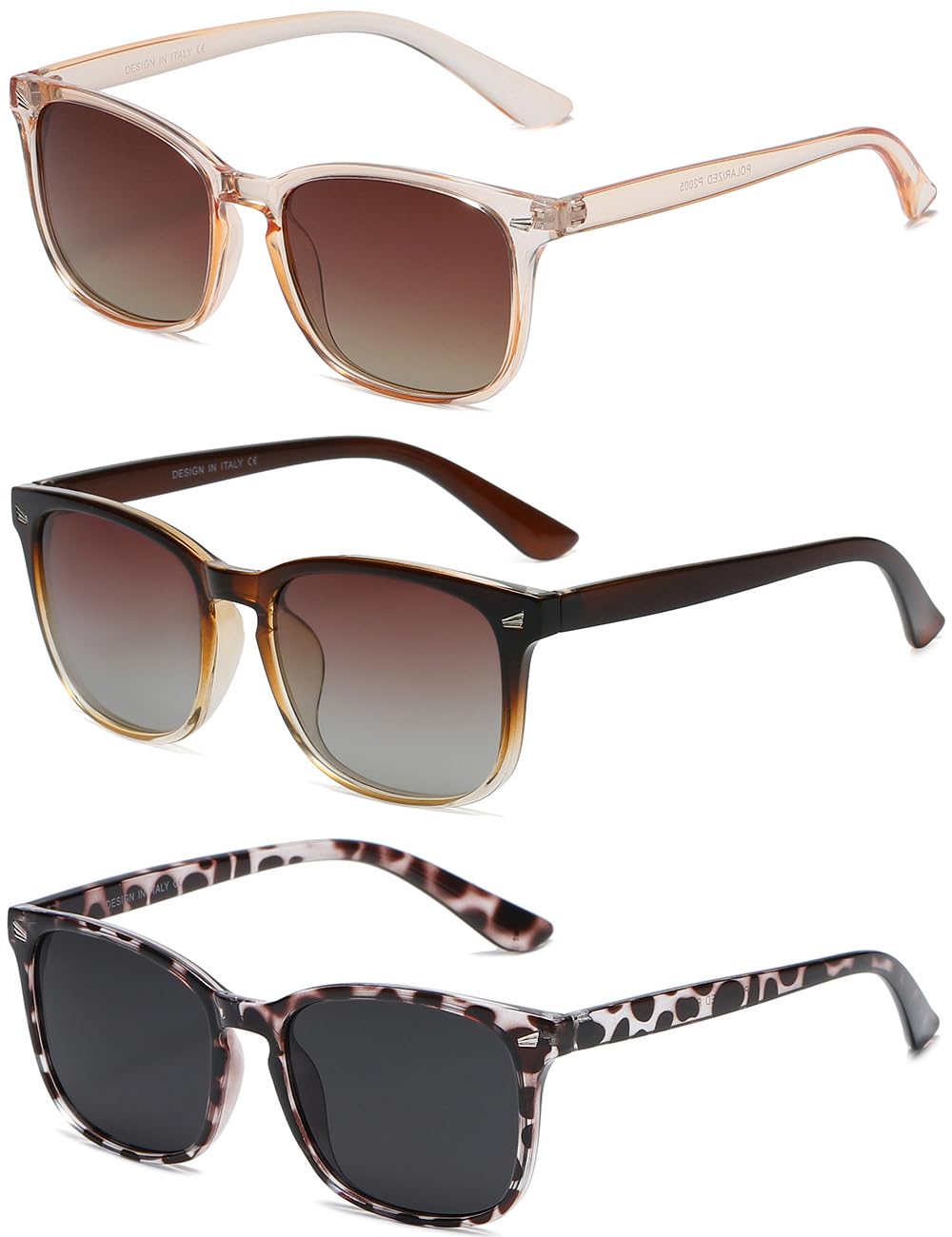 DUSHINE Polarized Sunglasses for Women Classic Retro Style UV400 Protection