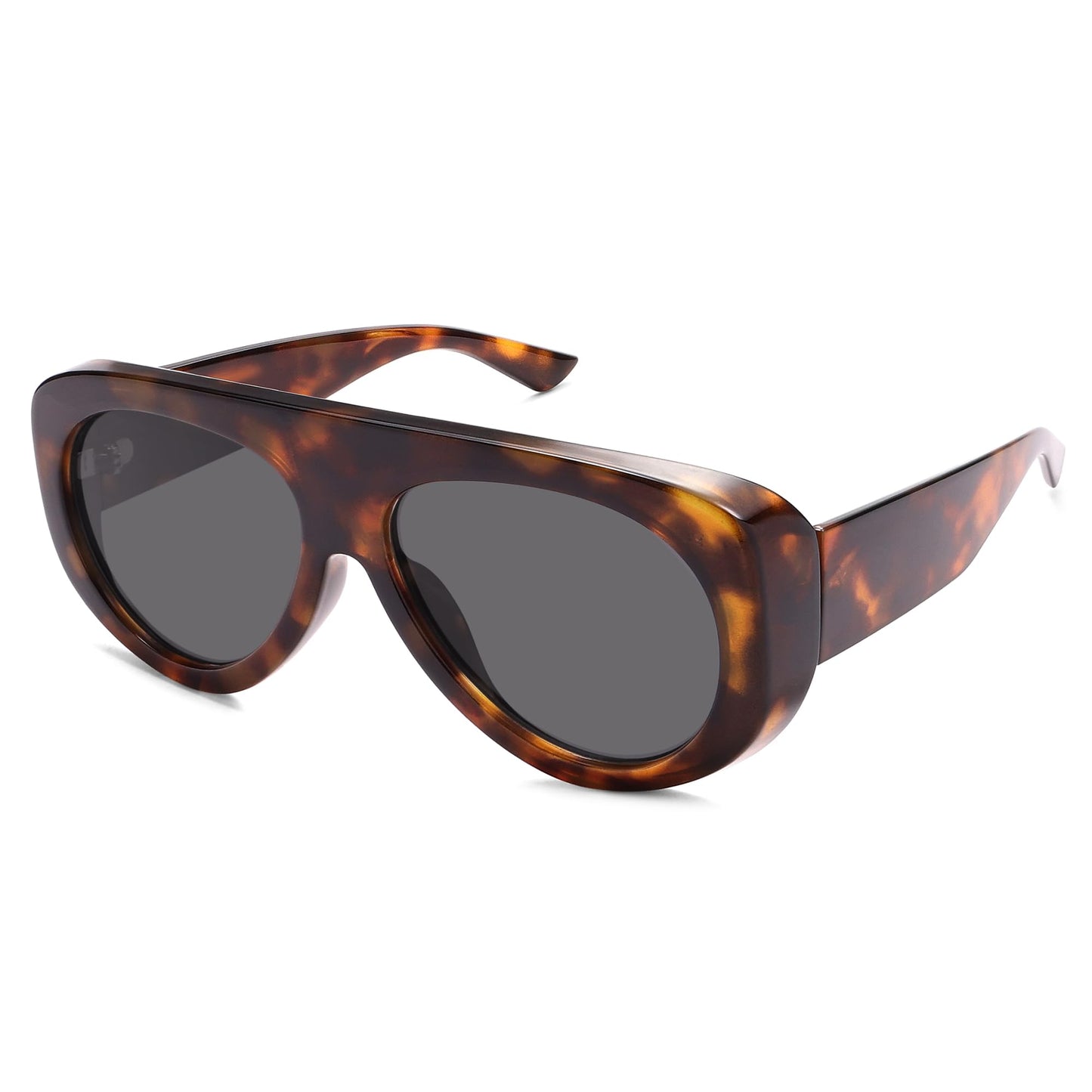 Trendy Aviator Sunglasses Womens Mens Retro 90s Rectangle Wrap Shades Oversized Style AR82372