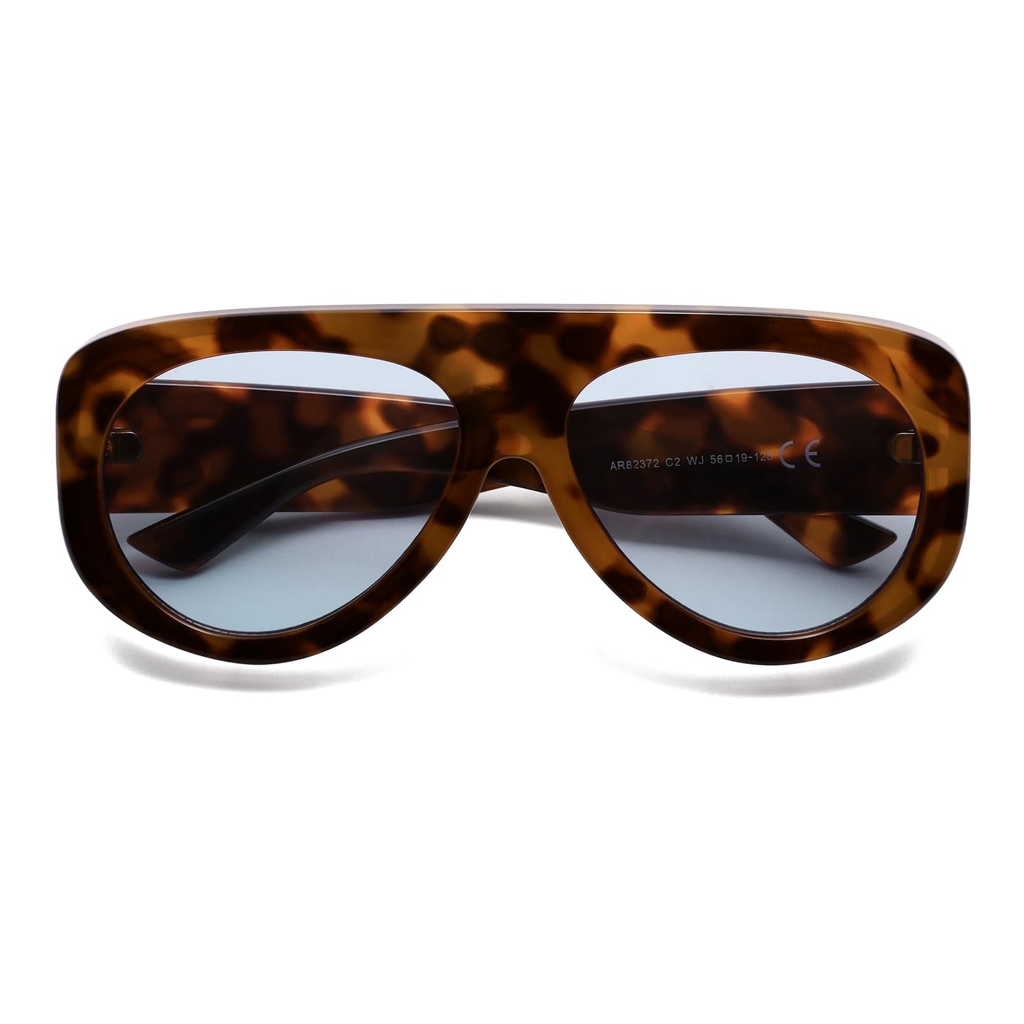 Trendy Aviator Sunglasses Womens Mens Retro 90s Rectangle Wrap Shades Oversized Style AR82372