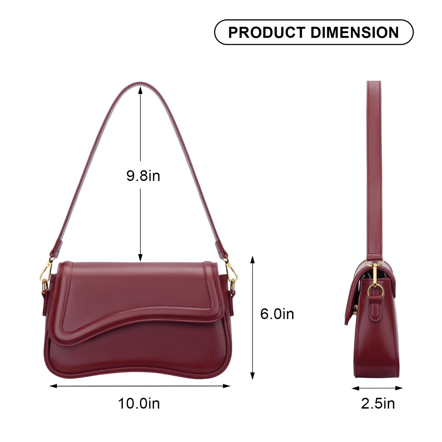 KKXIU Shoulder Bag for Women Small Clutch Purses Cute Hobo Handbag Trendy Underarm Bag