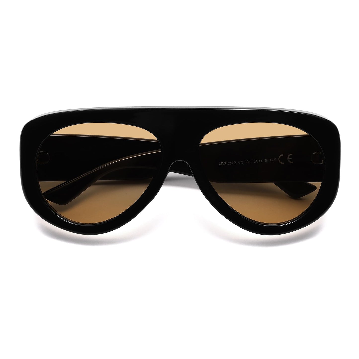 Trendy Aviator Sunglasses Womens Mens Retro 90s Rectangle Wrap Shades Oversized Style AR82372
