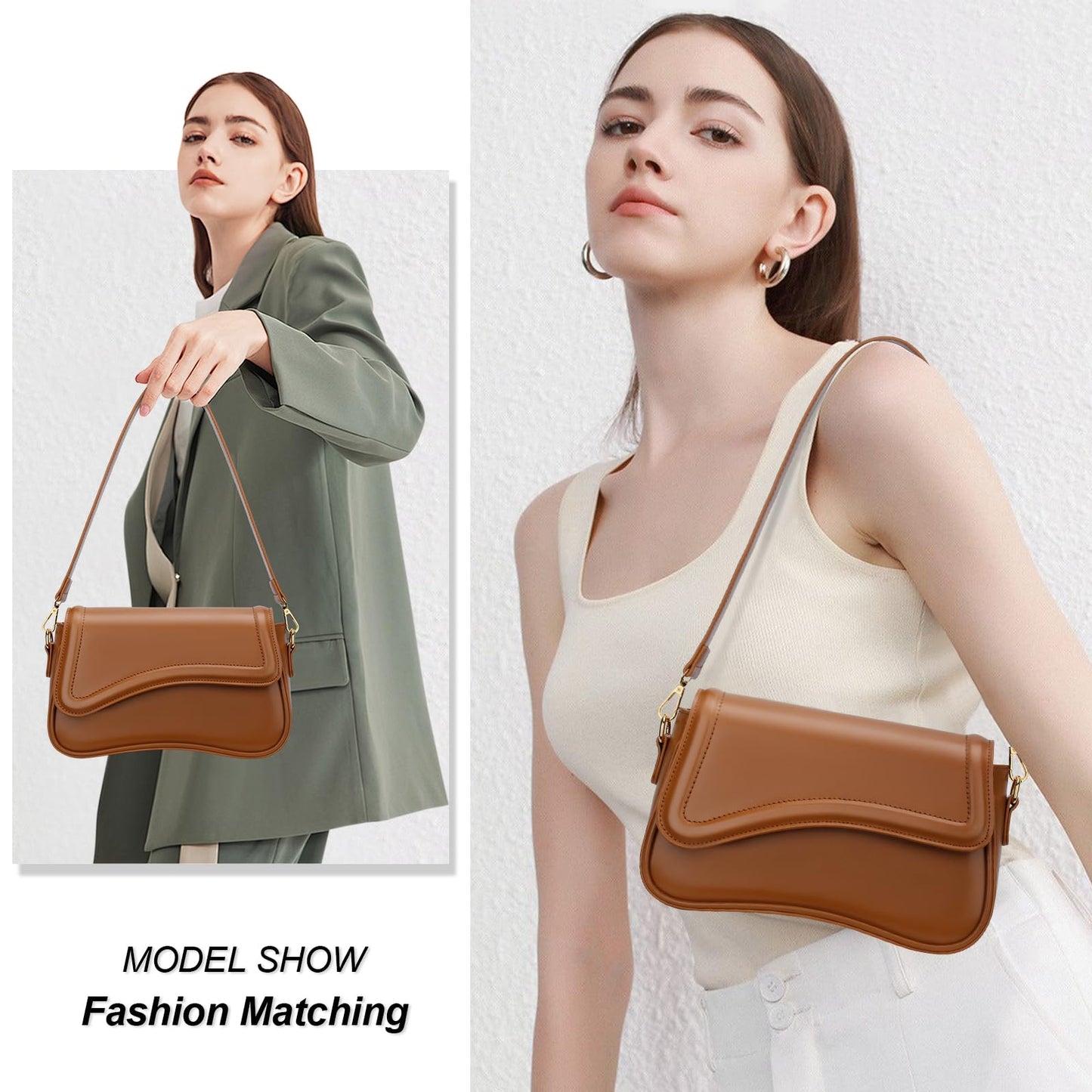 KKXIU Shoulder Bag for Women Small Clutch Purses Cute Hobo Handbag Trendy Underarm Bag