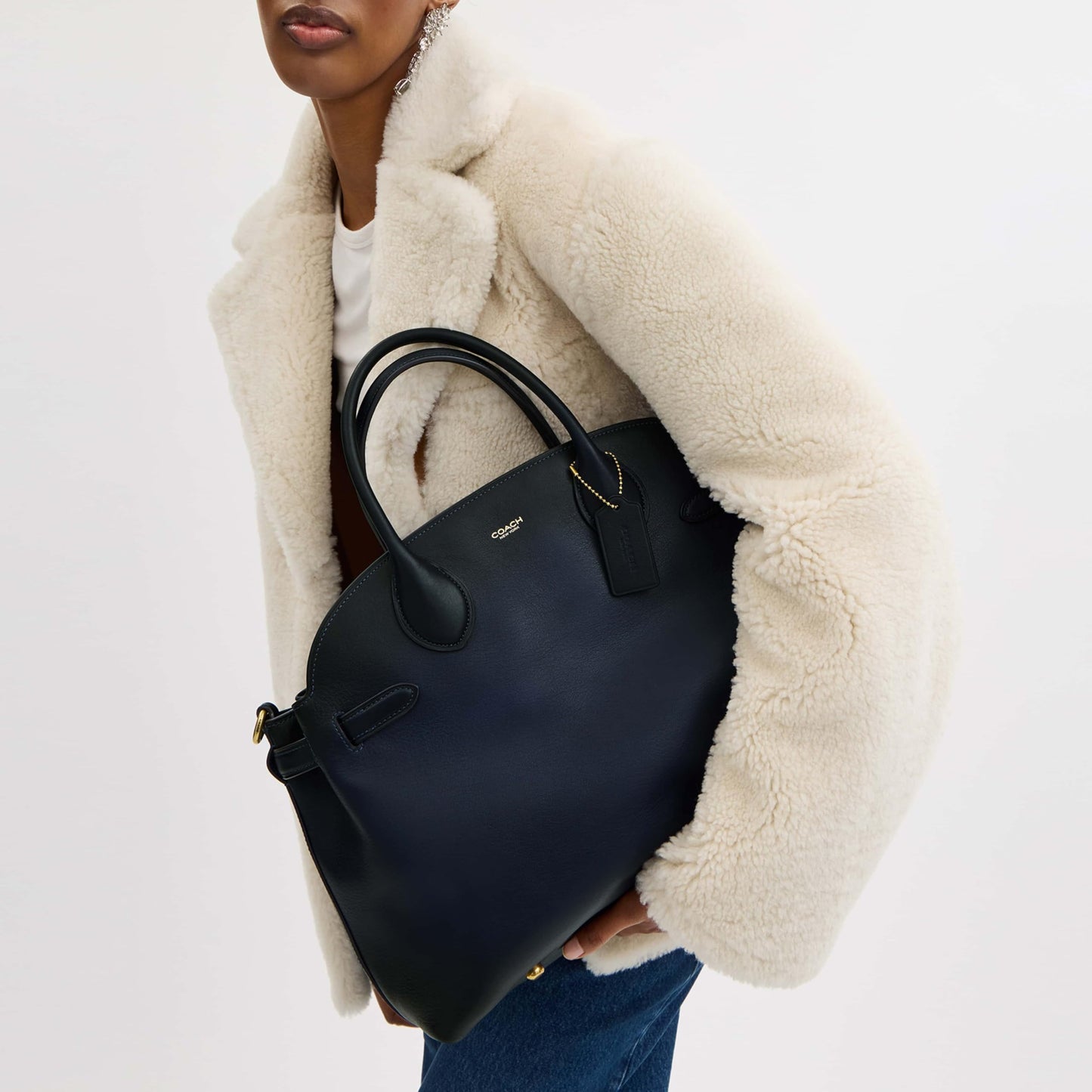 Coach Women's Suede Soft Empire Carryall 40 Tote
