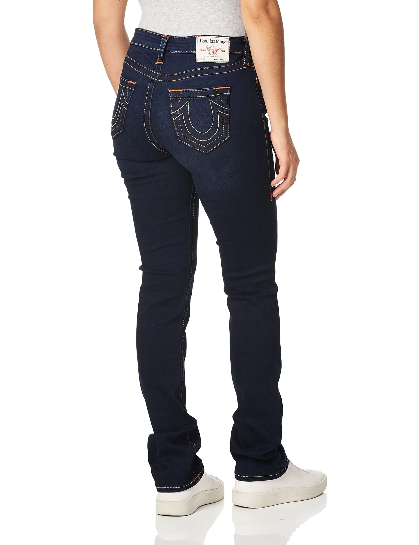 True Religion Womens Billie Mid Rise Straight Leg Jeans, Jeans for Women, Womens Fashion