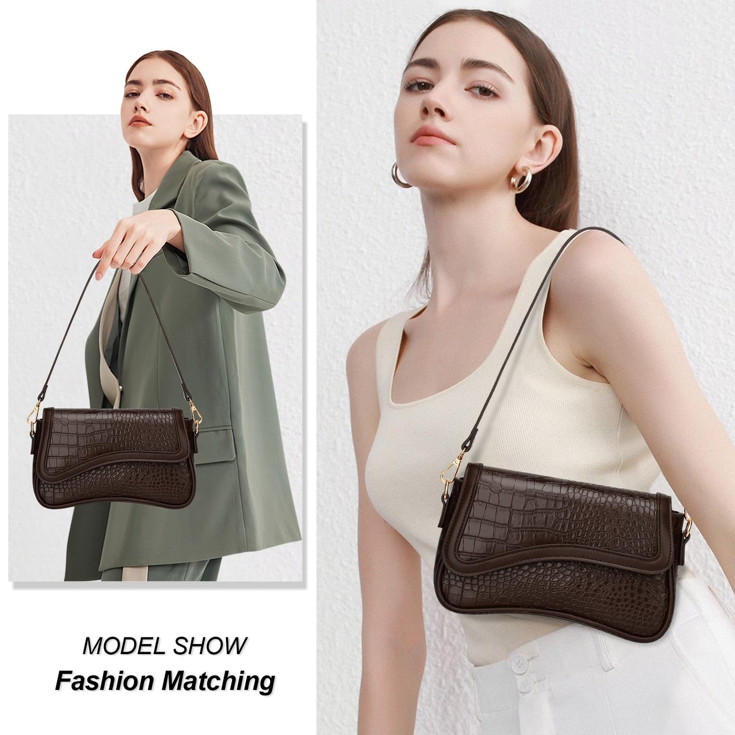 KKXIU Shoulder Bag for Women Small Clutch Purses Cute Hobo Handbag Trendy Underarm Bag