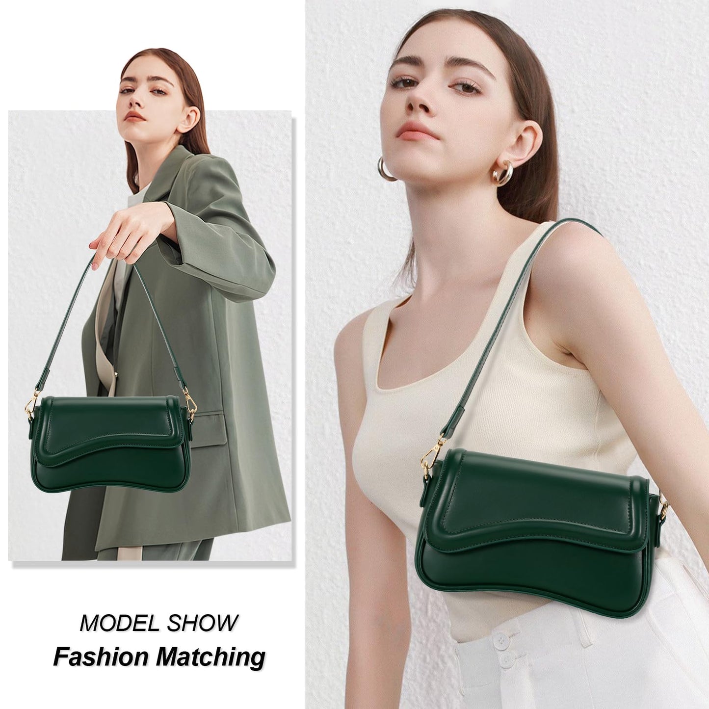 KKXIU Shoulder Bag for Women Small Clutch Purses Cute Hobo Handbag Trendy Underarm Bag