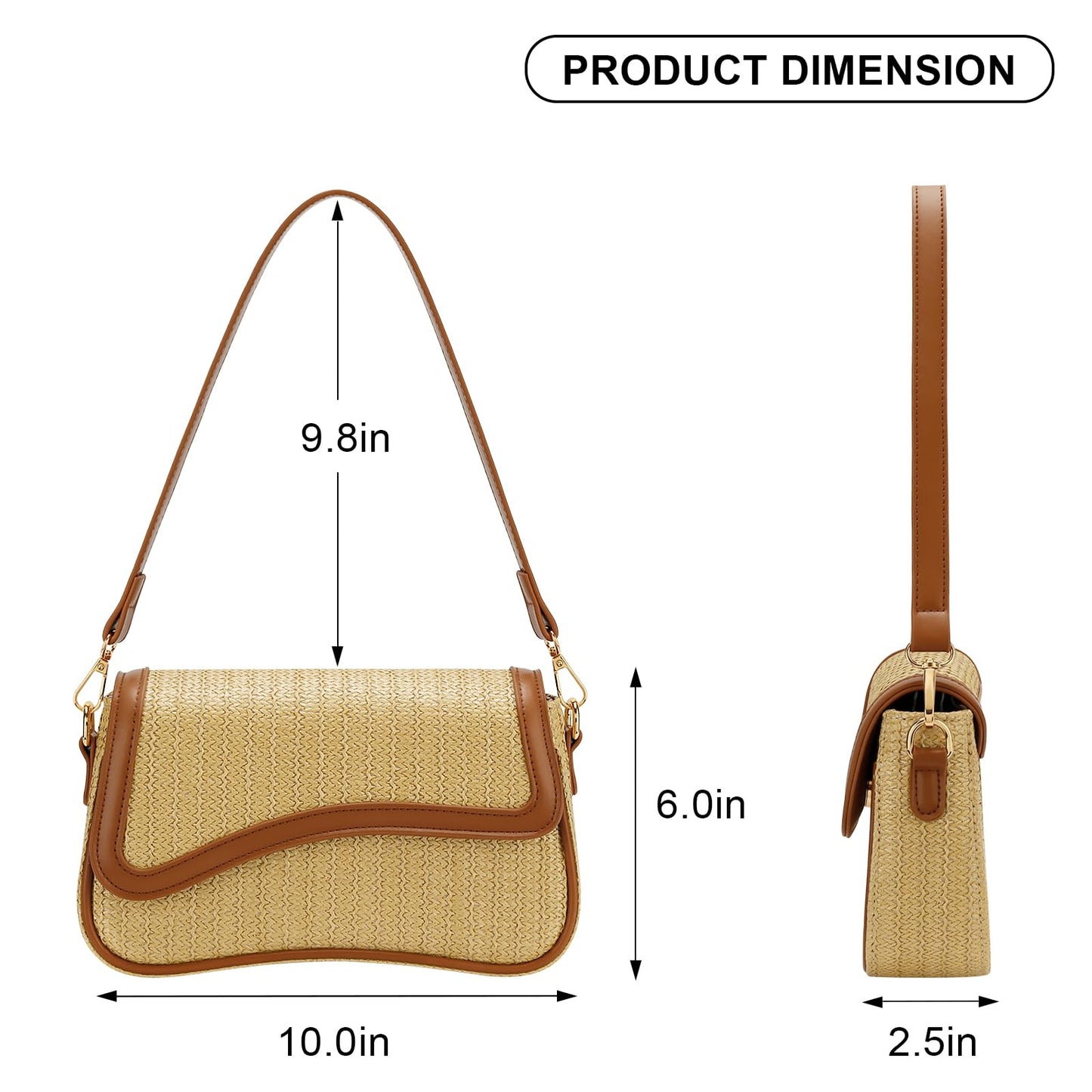 KKXIU Shoulder Bag for Women Small Clutch Purses Cute Hobo Handbag Trendy Underarm Bag