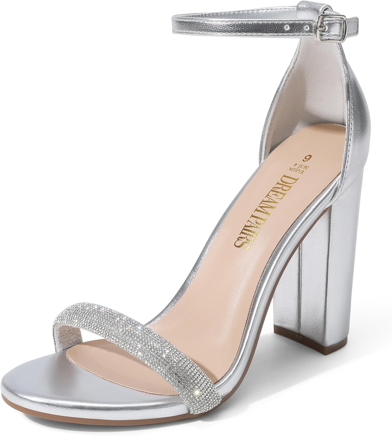 DREAM PAIRS Women's Hi-Chunk High Heel Pump Sandals