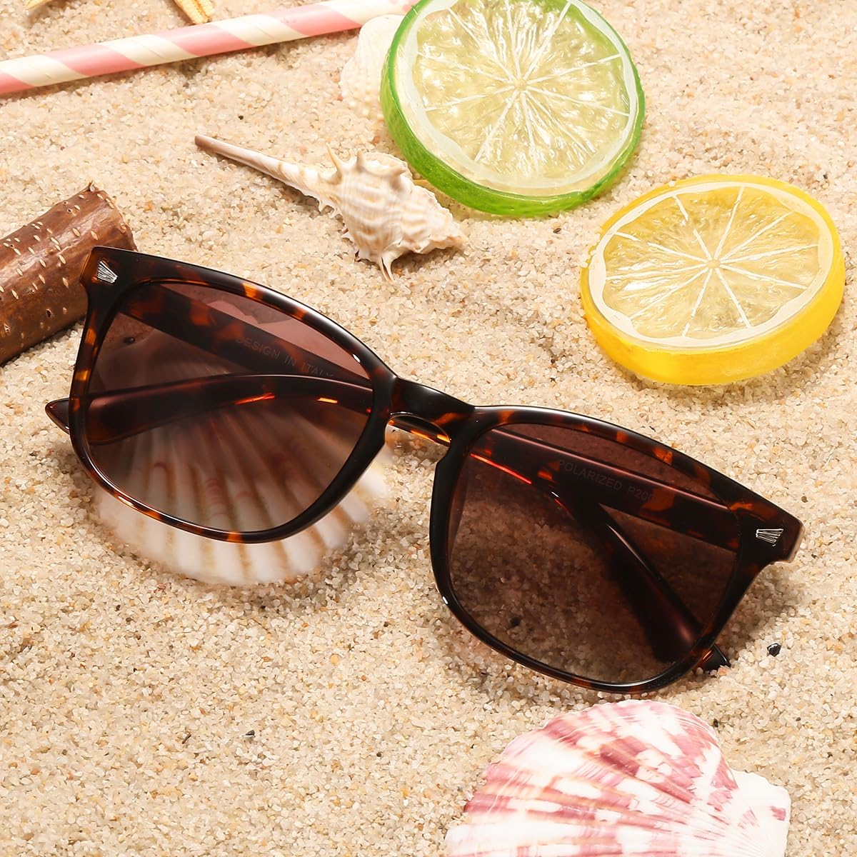DUSHINE Polarized Sunglasses for Women Classic Retro Style UV400 Protection