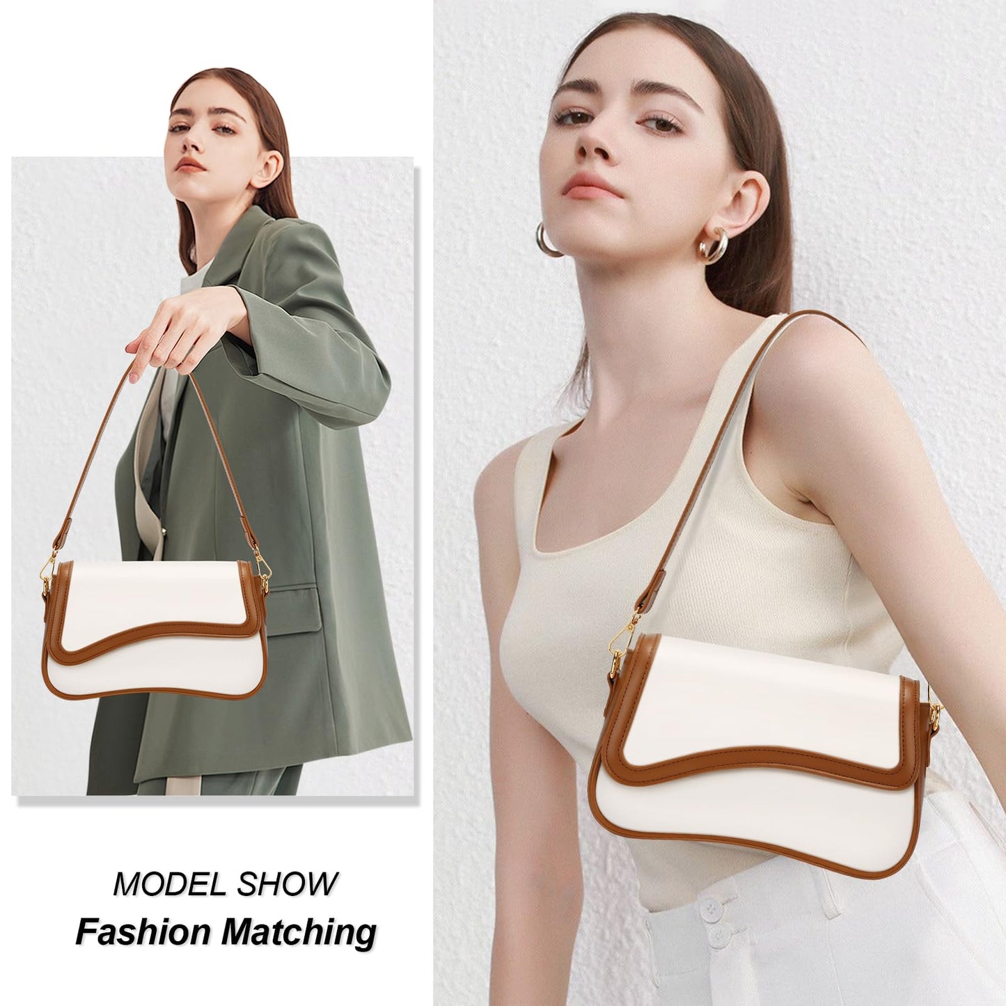 KKXIU Shoulder Bag for Women Small Clutch Purses Cute Hobo Handbag Trendy Underarm Bag