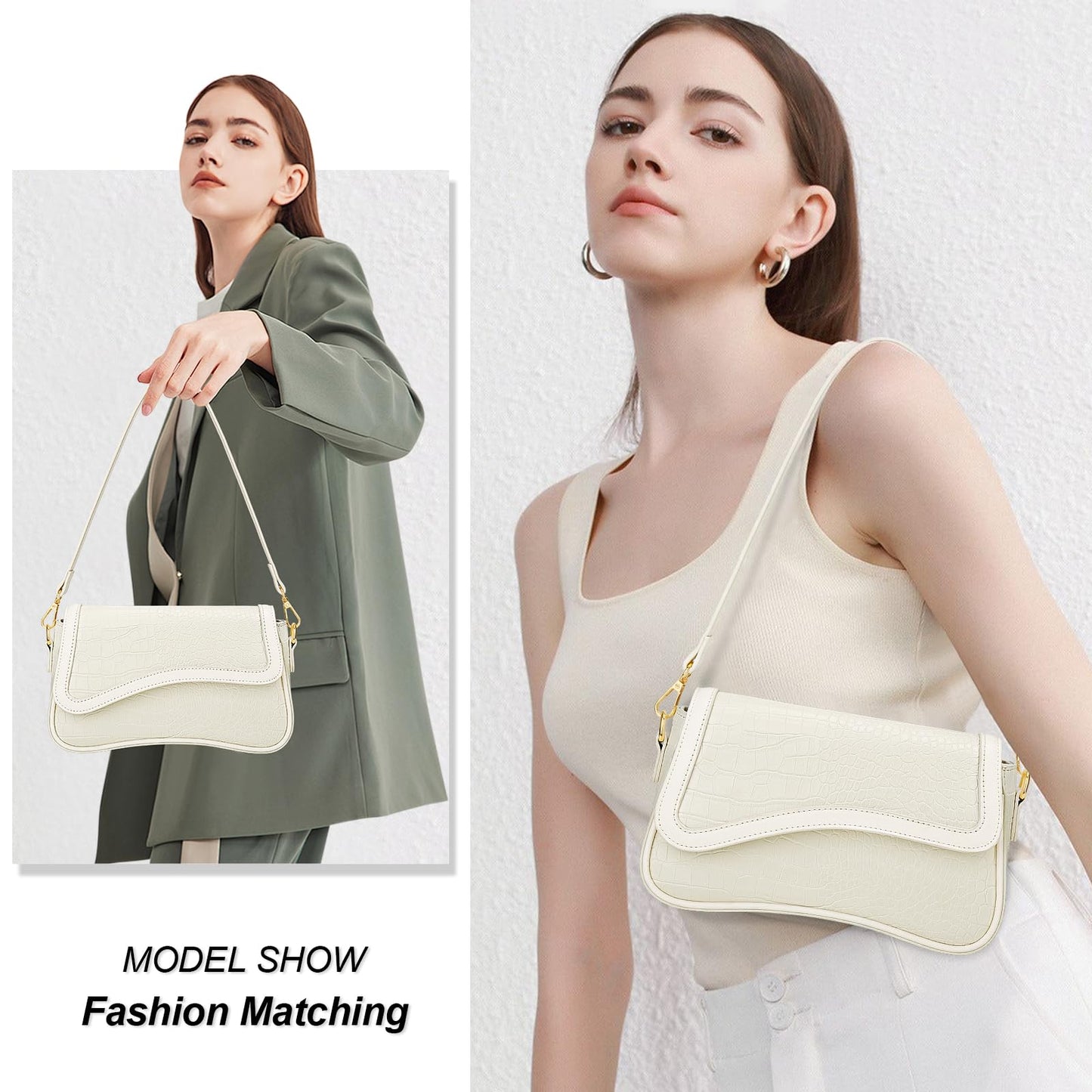 KKXIU Shoulder Bag for Women Small Clutch Purses Cute Hobo Handbag Trendy Underarm Bag