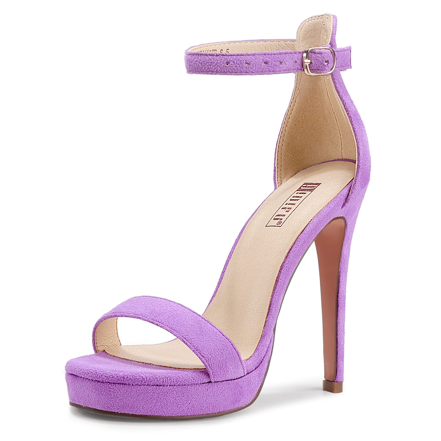 IDIFU Women's Stiletto High Heel Sandals Platform Open Toe Ankle Strap Dress Shoes for Women Bride Ladies in Wedding Bridal Party Homecoming