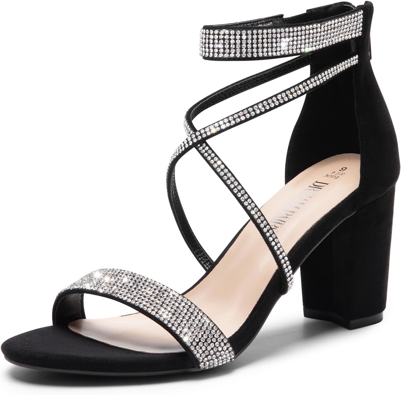 DREAM PAIRS Women's Chunk Low Heel Pump Sandals