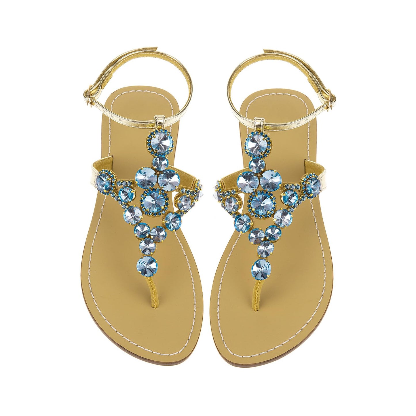 UTIKLIOU Women's Rhinestone Flat Sandals T-Strap Thong Sandals Summer Flat Sandals Flip Flop Sandals for Women