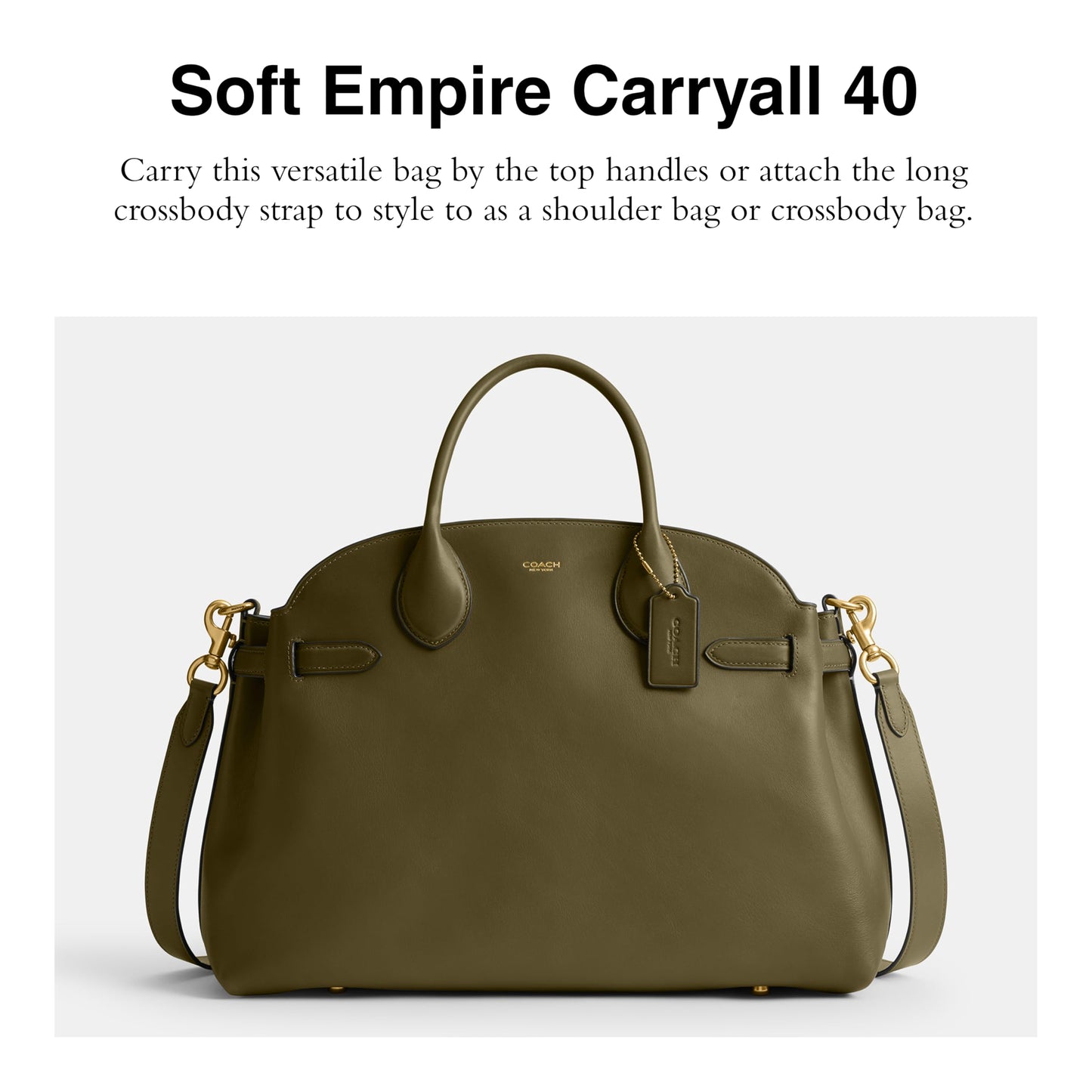 Coach Women's Suede Soft Empire Carryall 40 Tote