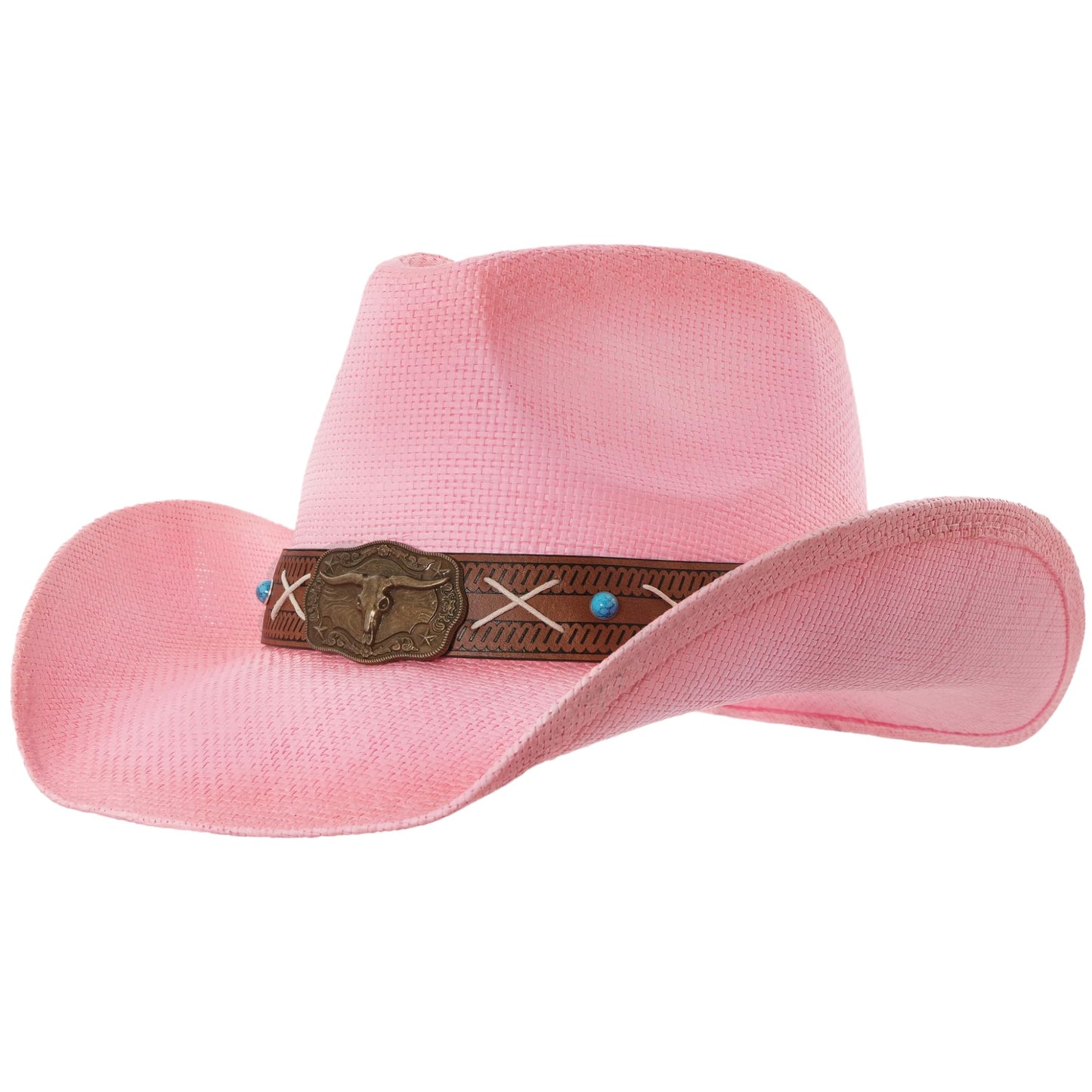 grinderPUNCH Western Outback Cowboy Hat Men's Women's Style Classic Straw Western Cowgirl Hat