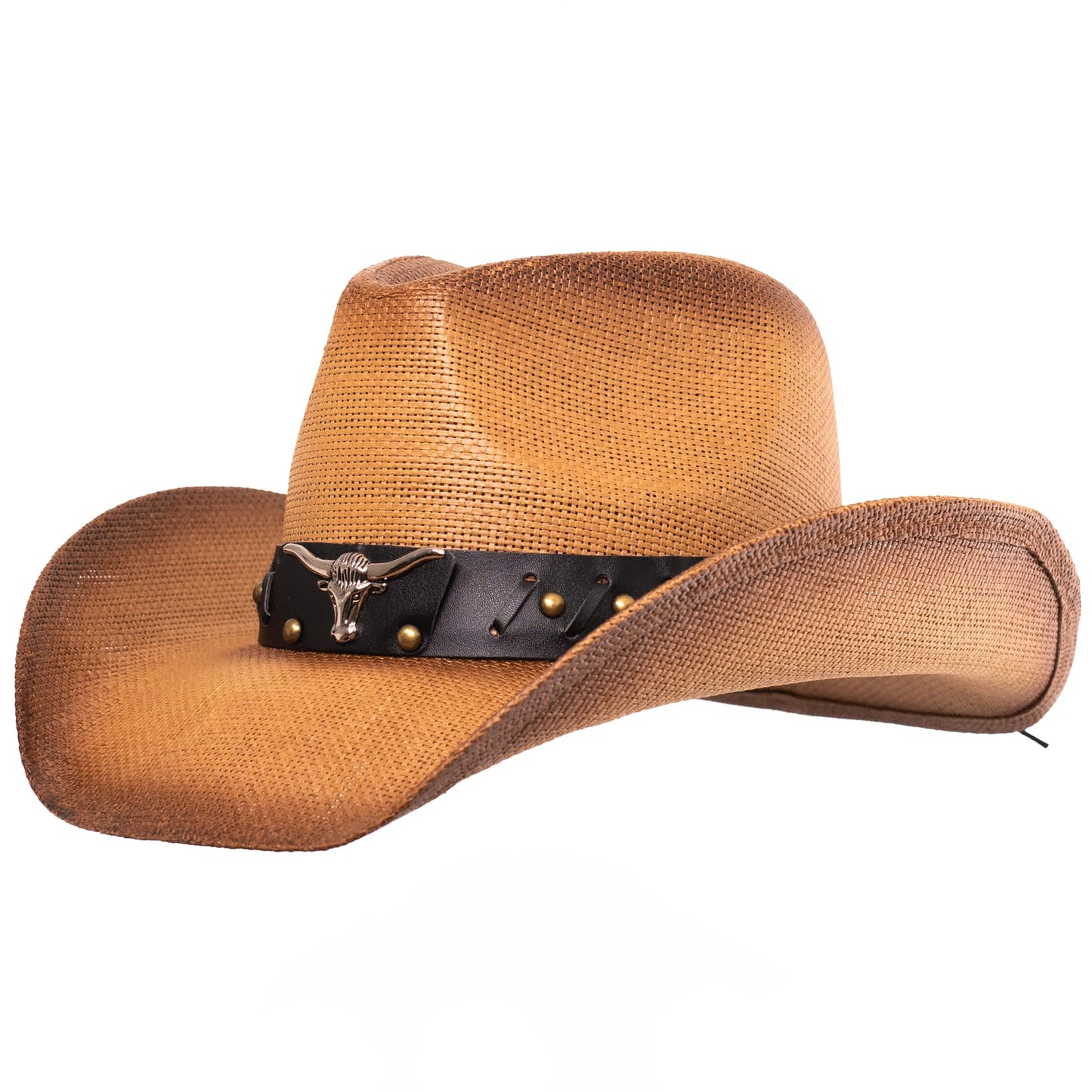 grinderPUNCH Western Outback Cowboy Hat Men's Women's Style Classic Straw Western Cowgirl Hat
