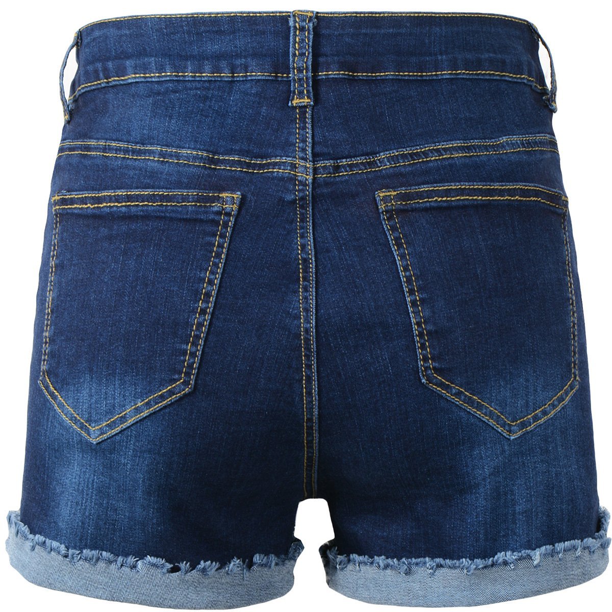 vanberfia Women's Stretchy Denim Mid Rise Jean Shorts with Pockets…