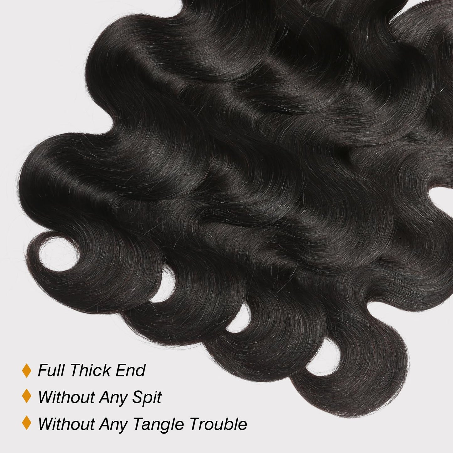 CSCHS 12A Human Hair Bundles 22 24 26 Inch Body Wave Bundles Human Hair 100% Unprocessed Brazilian Virgin Hair Quick Weave Extensions Natural Black